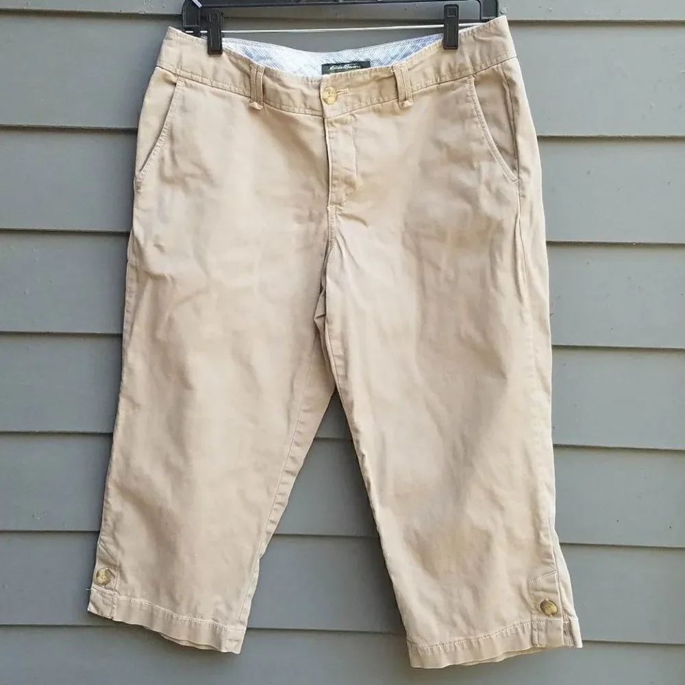 Eddie Bauer Cropped Tan Pants size 8
